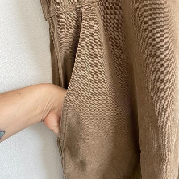 Vintage 90s Eddie Bauer Dress Women XXL Brown Tencel Maxi Cottage Cabincore Soft - Picture 6 of 7